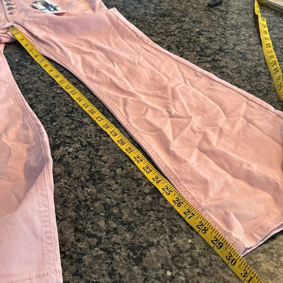 Tinseltown button fly hi rise flare Pink Jeans NWT 9 - Picture 9 of 10